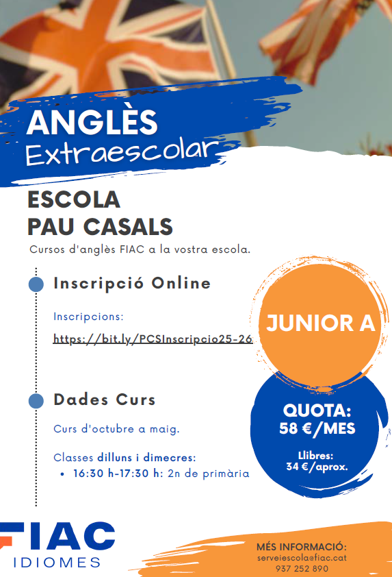 Extraescolar d'anglès amb FIAC