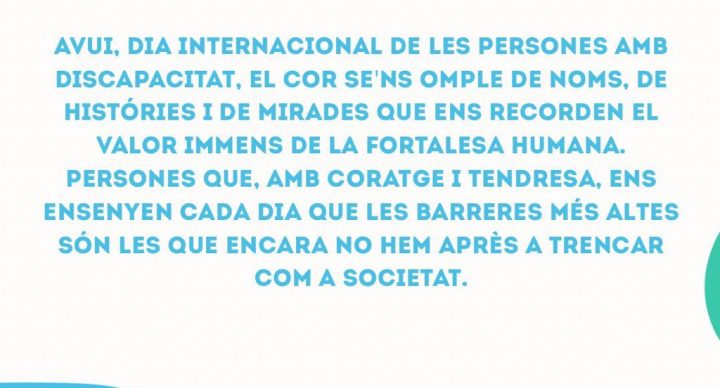 Dia Internacional de les Persones amb Discapacitat